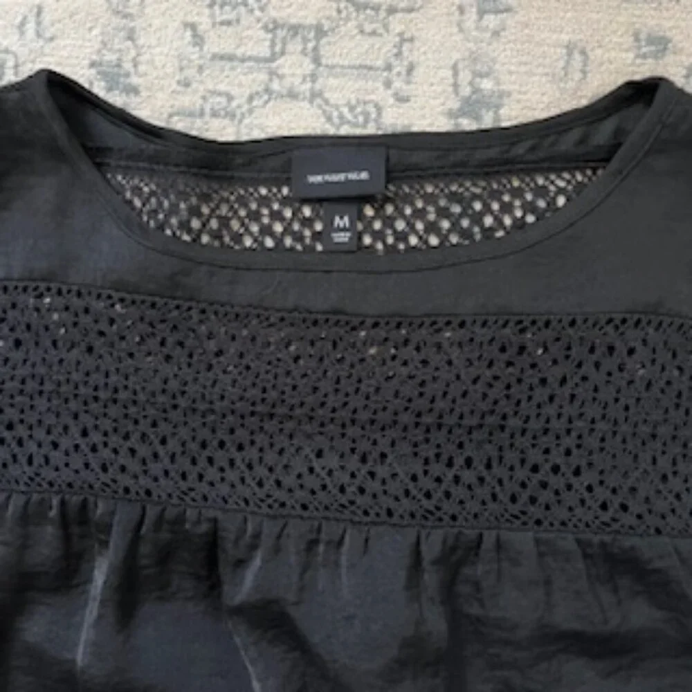 🧡3/15 NWT Who What Wear Black Crochet Lace Goth Witchy Dress Women's M